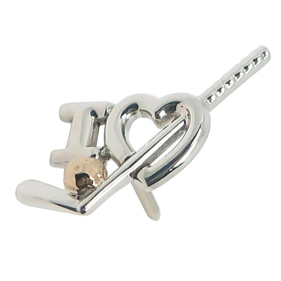 Tiffany & Co. Tie Clip I LOVE Golf K18 Pink Gold x Silver 925 Men's